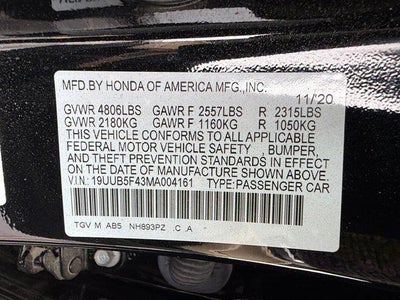 2021 Acura TLX w/Technology Package