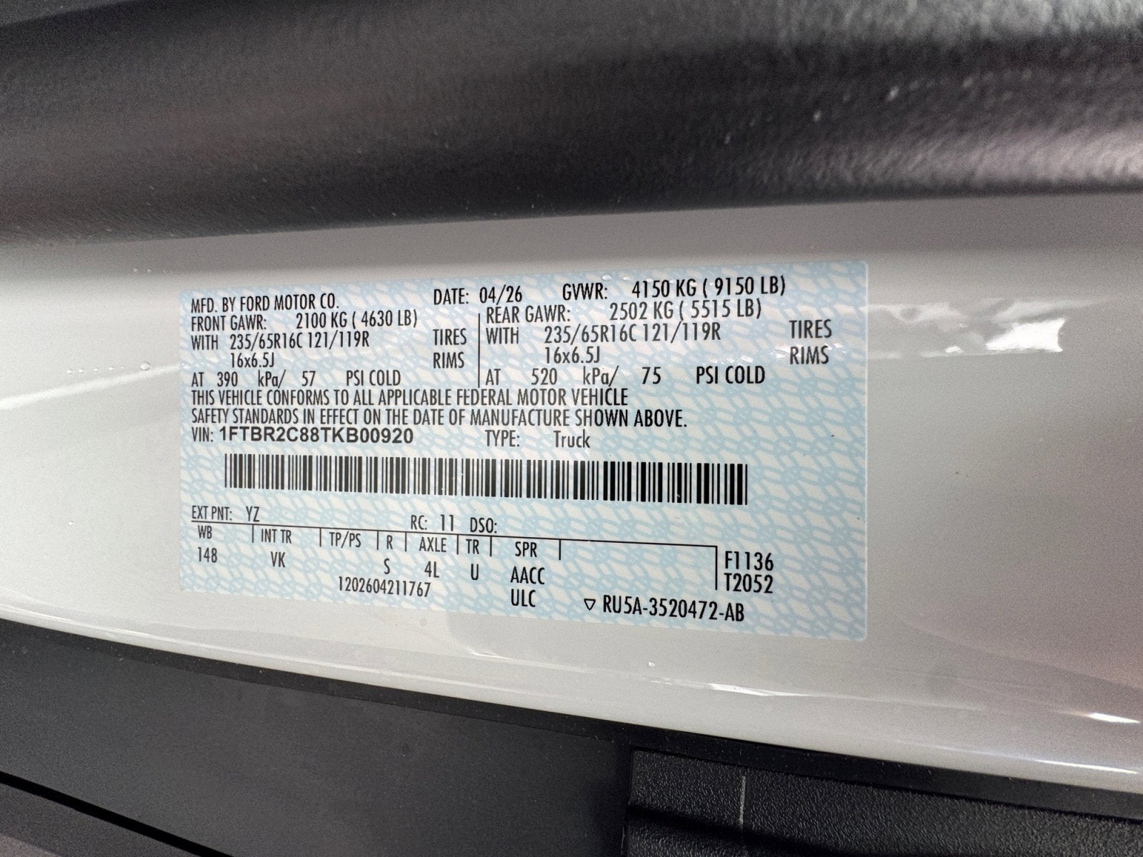 2026 Ford Transit Cargo Van Cargo Van
