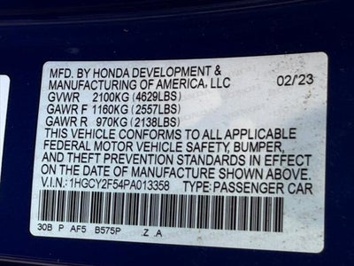 2023 Honda Accord Hybrid Sport