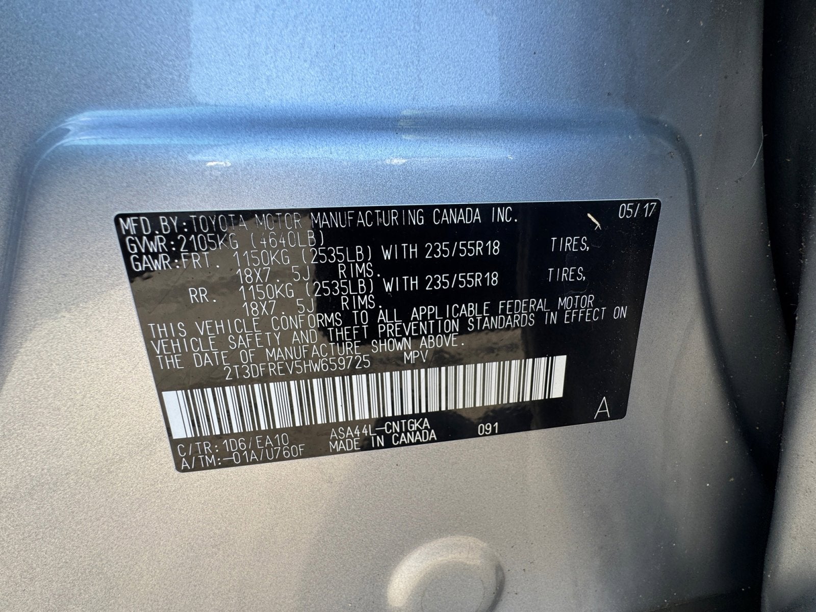 2017 Toyota RAV4 Platinum