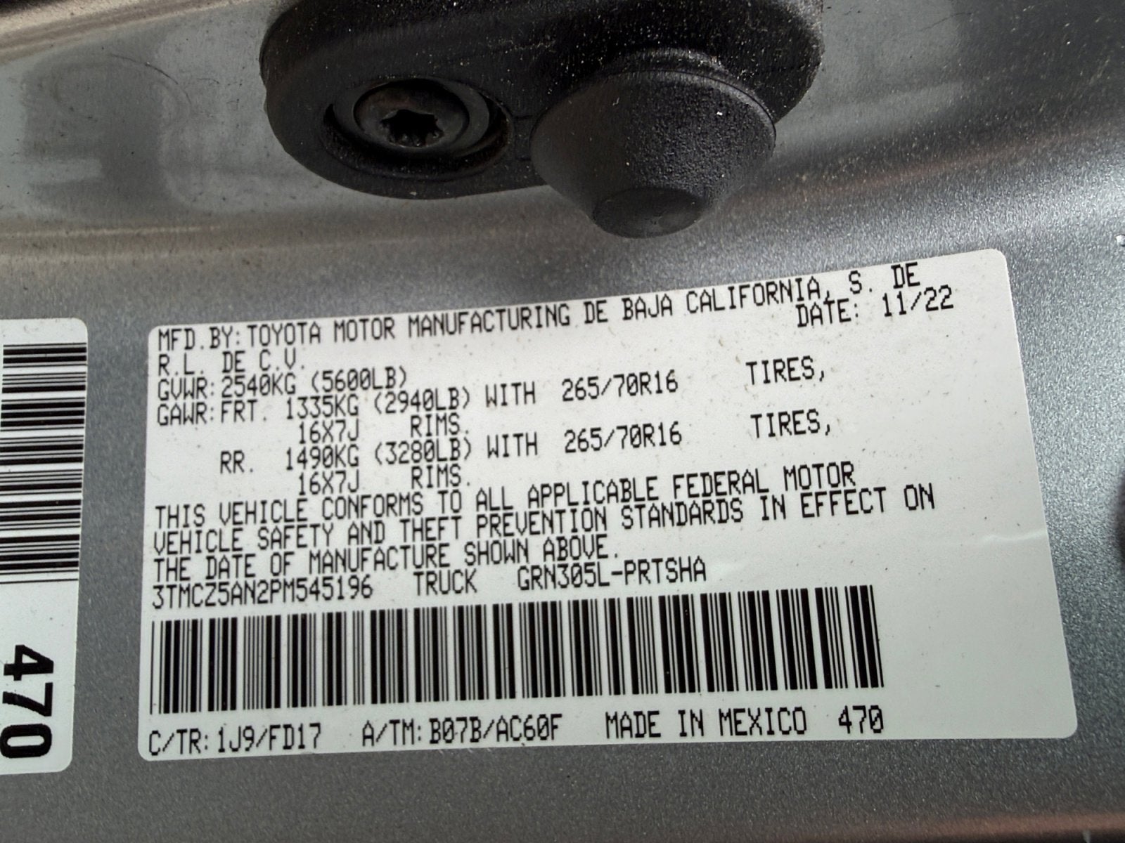 2023 Toyota Tacoma 4WD TRD Off Road