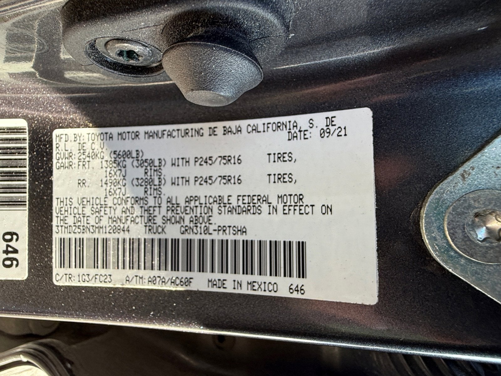 2021 Toyota Tacoma 4WD SR5