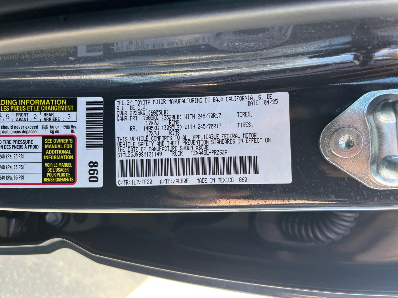 2025 Toyota Tacoma 4WD SR5