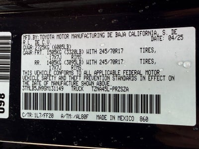 2025 Toyota Tacoma 4WD SR5