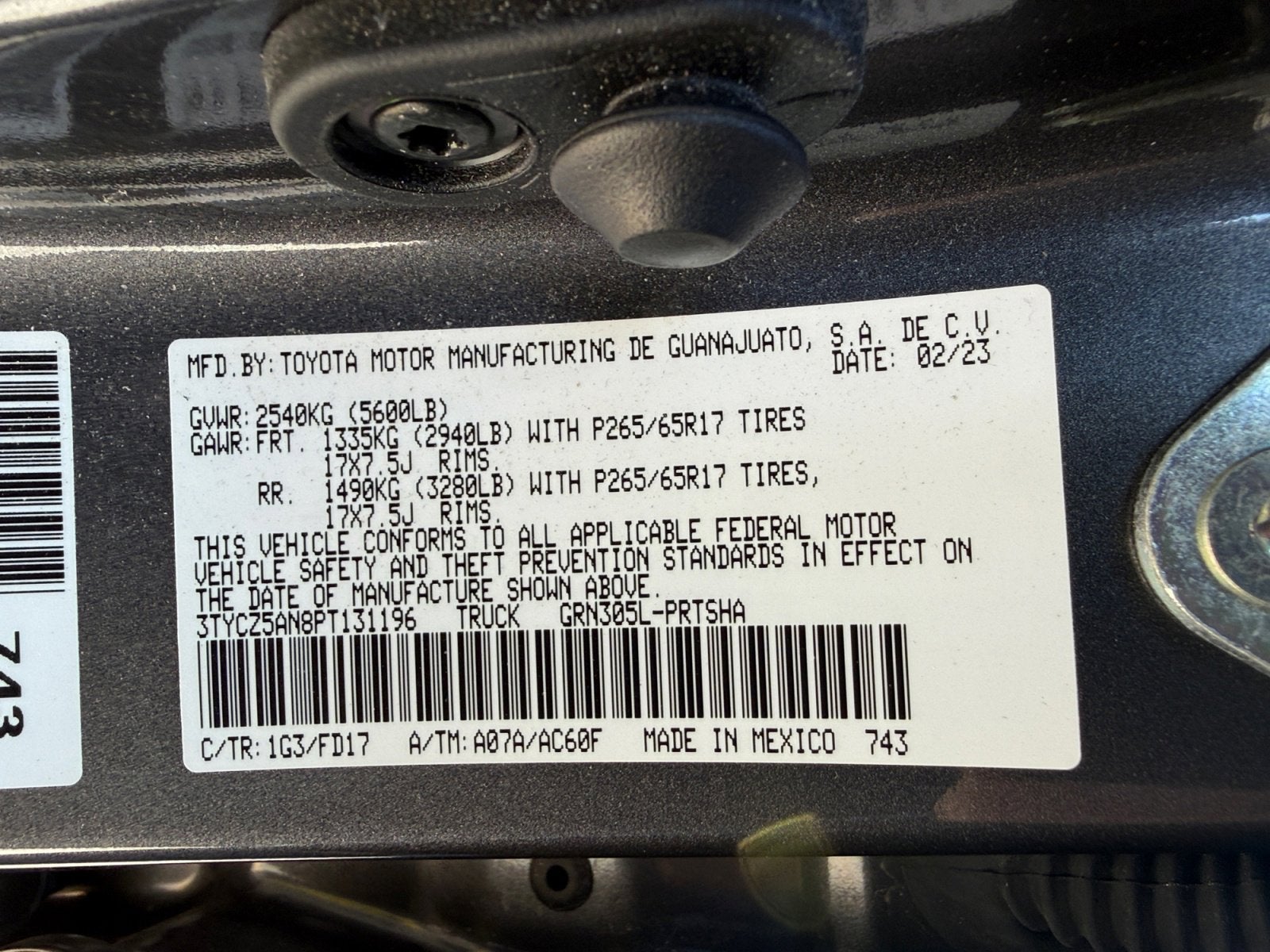 2023 Toyota Tacoma 4WD TRD Off Road