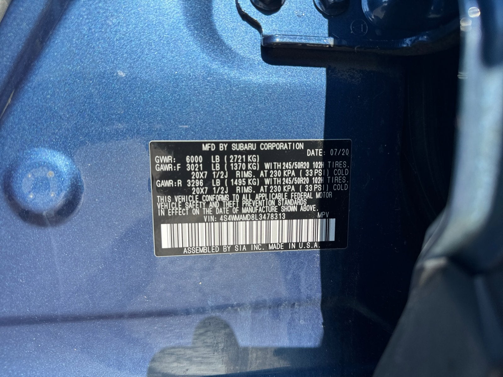 2020 Subaru Ascent Limited