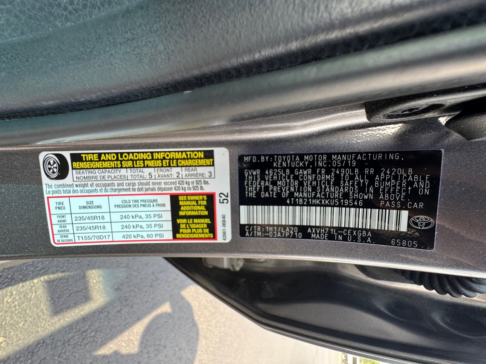 2019 Toyota Camry Hybrid XLE