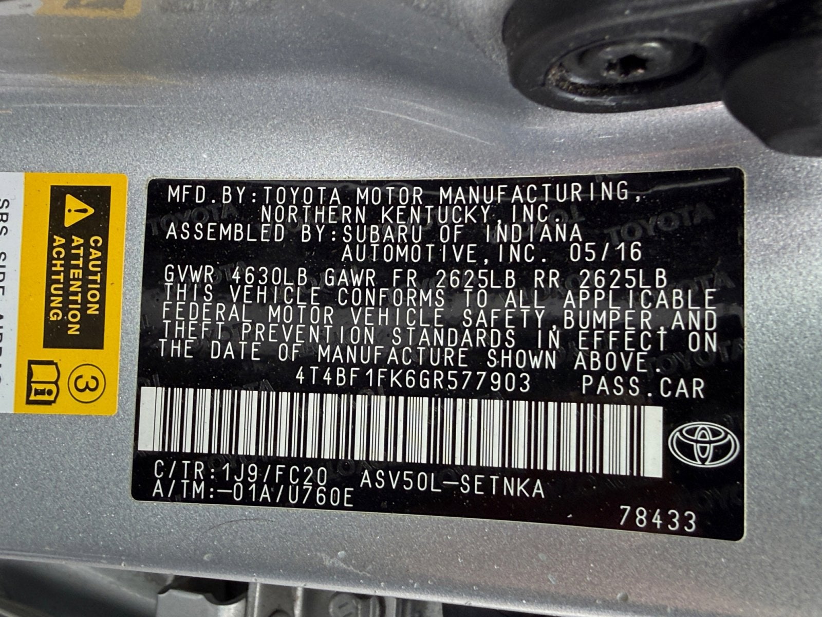 2016 Toyota Camry LE