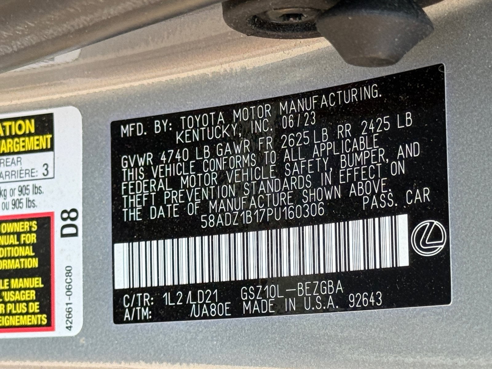 2023 Lexus ES ES 350