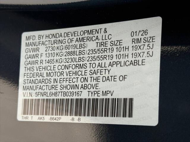 2026 Honda Odyssey Touring