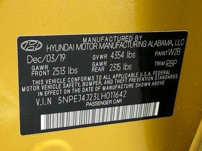 2020 Hyundai Sonata SEL Plus