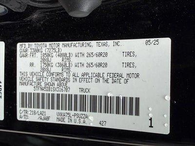 2025 Toyota Tundra 4WD Truck Platinum