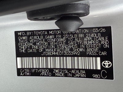 2026 Toyota Corolla Hybrid LE