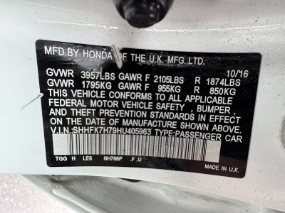 2017 Honda Civic EX-L Navi