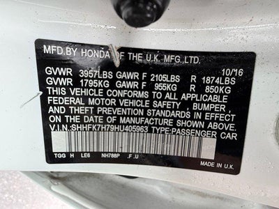 2017 Honda Civic EX-L Navi